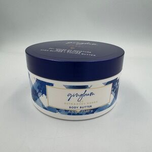Bath & Body Works Gingham Body Butter 6.5oz Blue Shea Cocoa Butter Cream